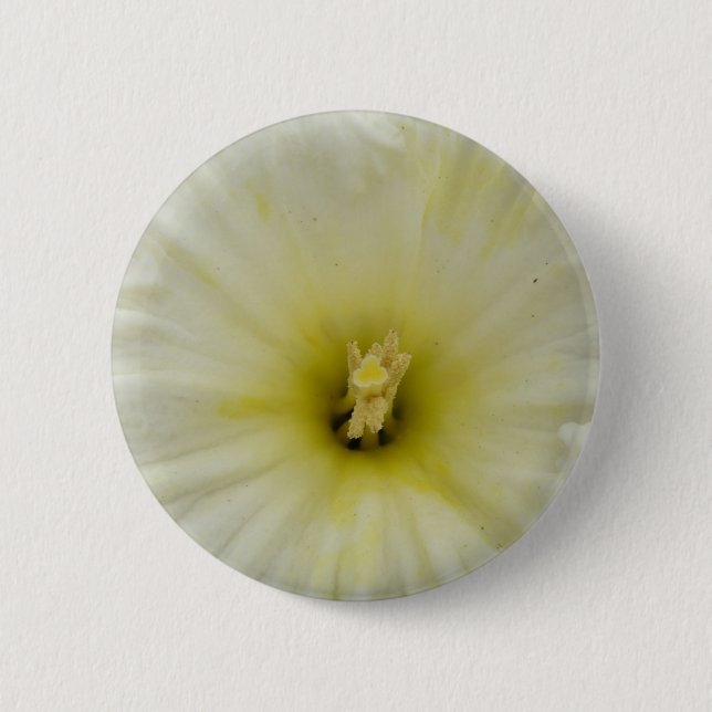 Badge Rond 5 Cm Bouton de jonquille pâle (Devant)