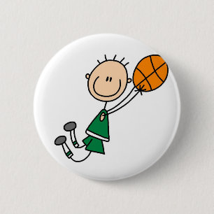 Badge Rond 5 Cm Bouton de joueur de basket en suspension