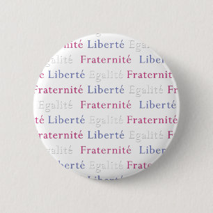 Badge Rond 5 Cm Bouton de jour de bastille de fraternité d'égalité
