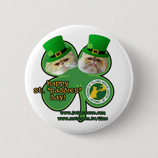 Badge Rond 5 Cm bouton de jour de paddys de St - conception 2 (Devant)