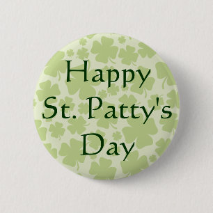 Badge Rond 5 Cm Bouton de jour de St Patty heureuse
