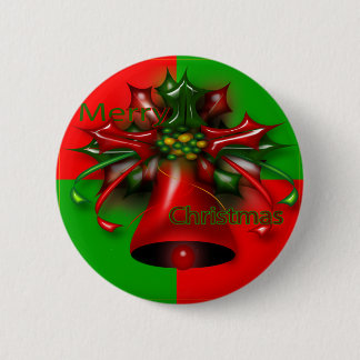 Badge Rond 5 Cm Bouton de Joyeux Noël