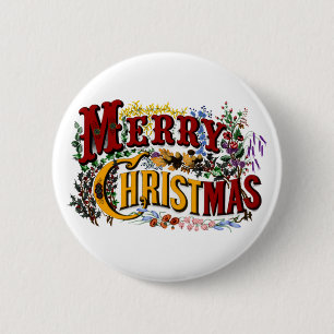Badge Rond 5 Cm Bouton de Joyeux Noël