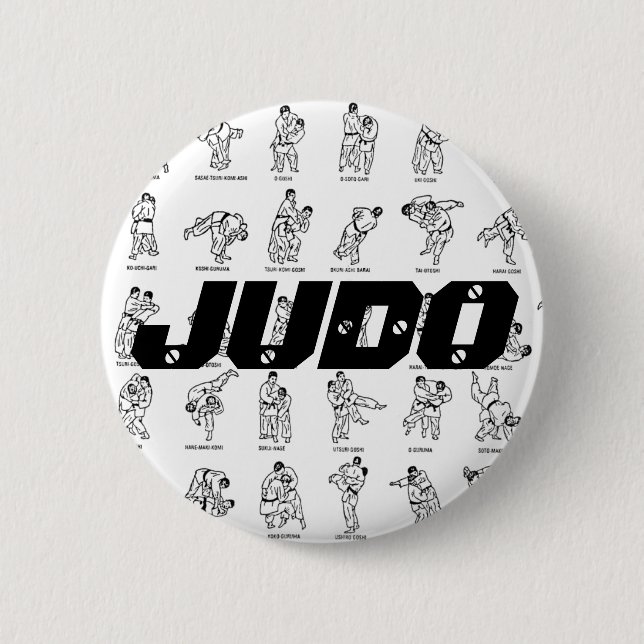 Badge Rond 5 Cm Bouton de JUDO (Devant)