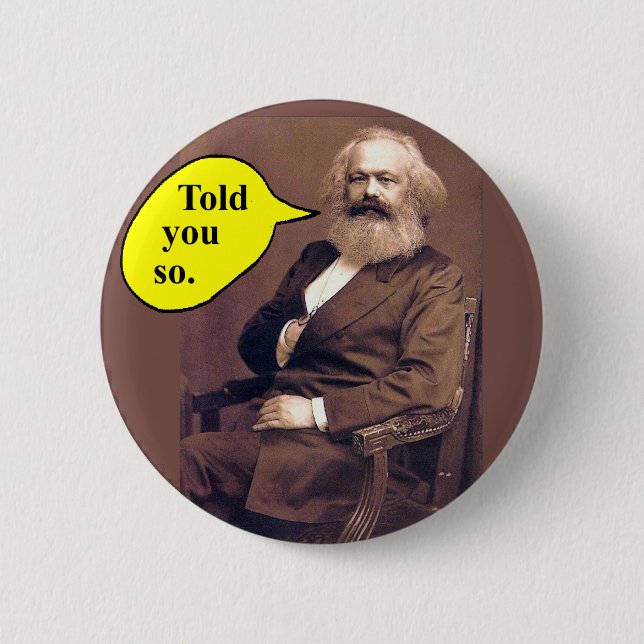 Badge Rond 5 Cm Bouton de Karl Marx (Devant)