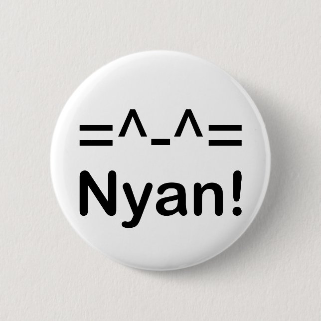 Badge Rond 5 Cm Bouton de Kitty Nyan (Devant)