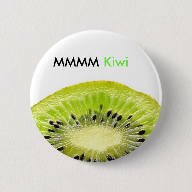 Badge Rond 5 Cm Bouton de kiwi (Devant)