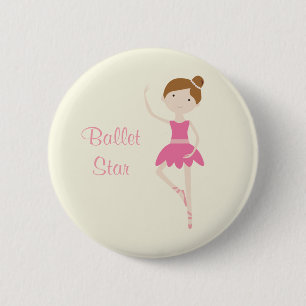 Badge Rond 5 Cm Bouton de la ballerine 1 d'étoile de ballet