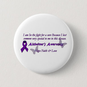 Badge Rond 5 Cm Bouton de la conscience d'Alzheimer