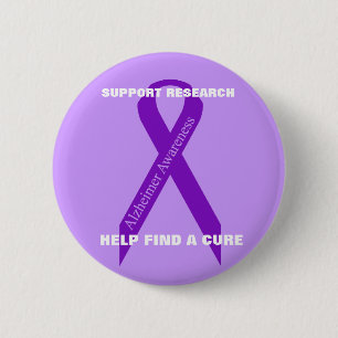 Badge Rond 5 Cm Bouton de la conscience d'Alzheimer