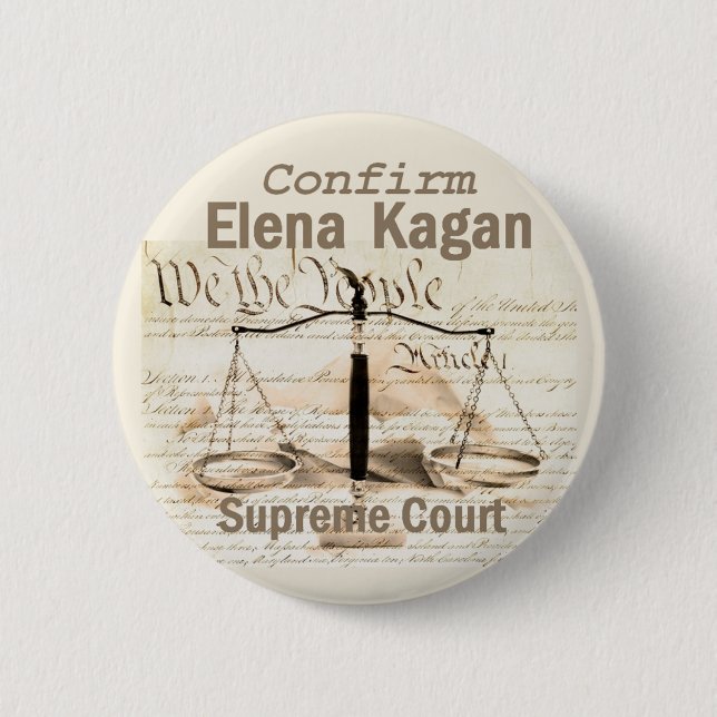 Badge Rond 5 Cm Bouton de la Cour suprême Elena Kagan (Devant)