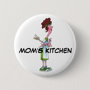 Badge Rond 5 Cm Bouton de la cuisine de la maman