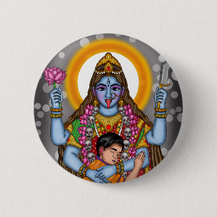 Badge Rond 5 Cm Bouton de la déesse Kali