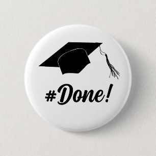 Badge Rond 5 Cm Bouton de la fête de graduation avec chapeau de gr