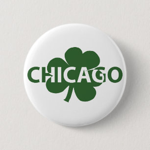 Badge Rond 5 Cm Bouton de la fête de la St. Patrick de Chicago Iri