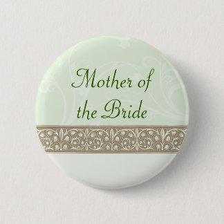 Badge Rond 5 Cm Bouton de la fête nuptiale Sage Frise Ornementale