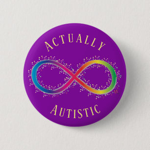 Badge Rond 5 Cm Bouton de la fierté autistique