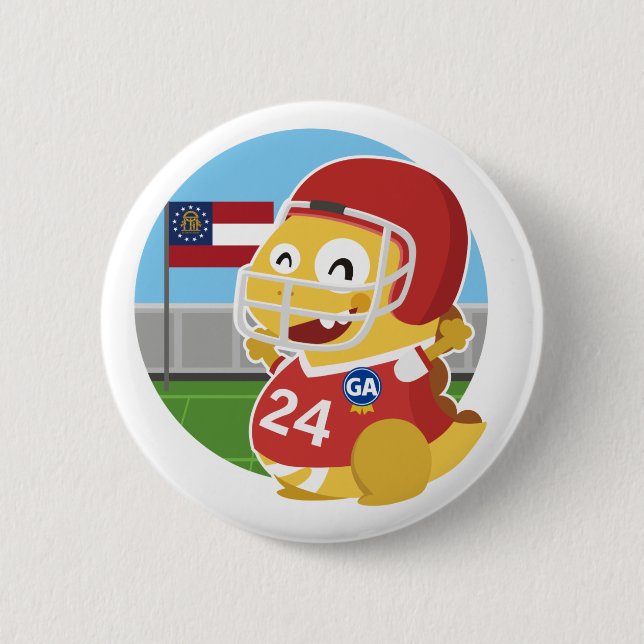 Badge Rond 5 Cm Bouton de la Géorgie VIPKID (Devant)