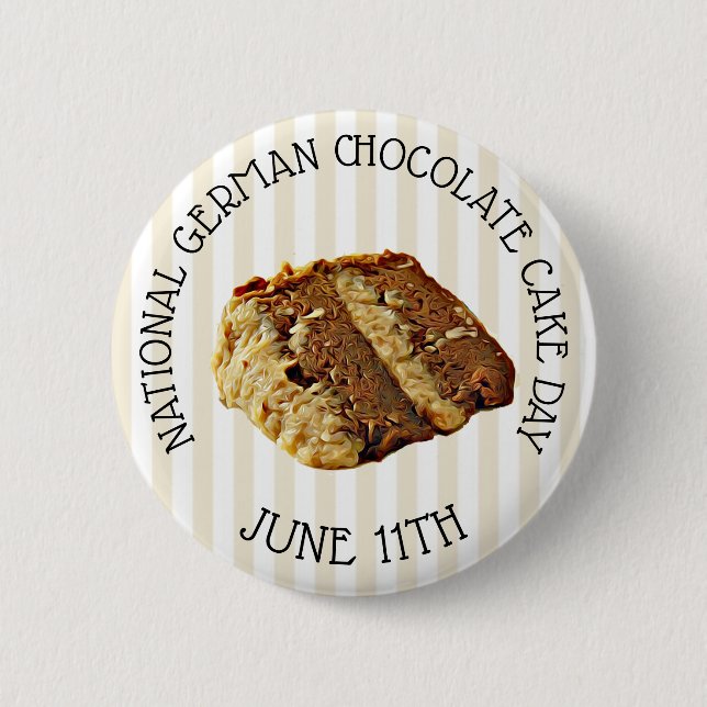 Badge Rond 5 Cm Bouton de la journée nationale du gâteau au chocol (Devant)