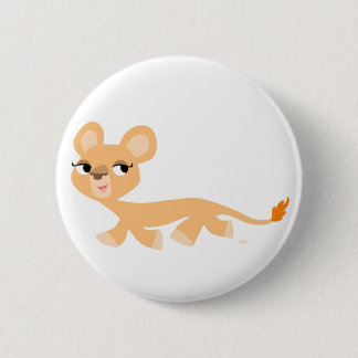 Badge Rond 5 Cm Bouton de la lionne de dessin Cool mignon Badton