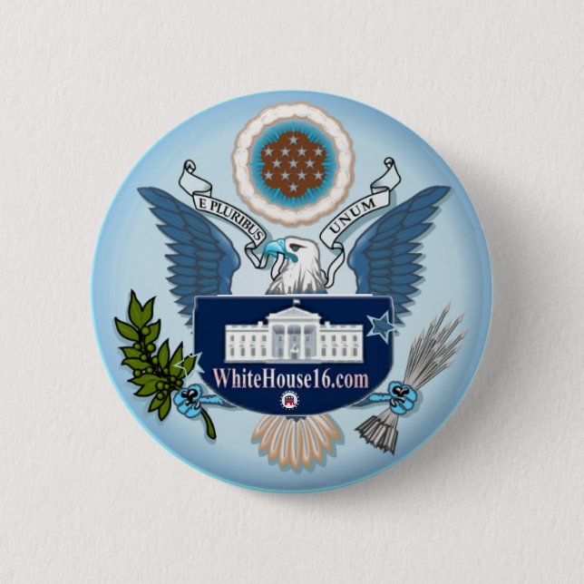 Badge Rond 5 Cm Bouton de la Maison Blanche 2016 (Devant)