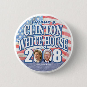Badge Rond 5 Cm Bouton de la Maison Blanche de Clinton