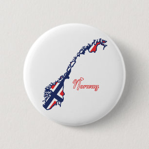 Badge Rond 5 Cm Bouton de la Norvège