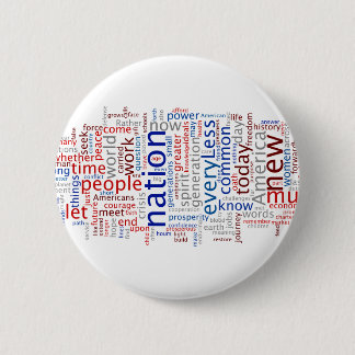 Badge Rond 5 Cm Bouton de la parole d'inauguration d'Obama