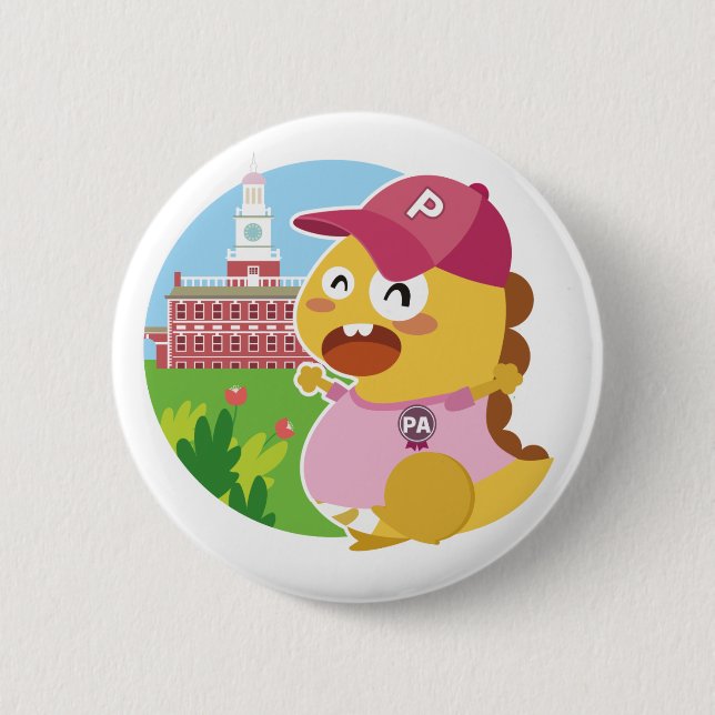 Badge Rond 5 Cm Bouton de la Pennsylvanie VIPKID (Devant)