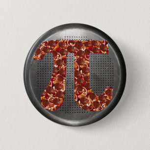 Badge Rond 5 Cm Bouton de la pizza pi