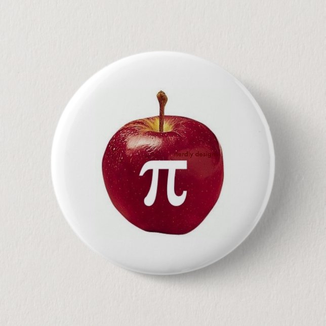 Badge Rond 5 Cm bouton de la pomme pi (Devant)