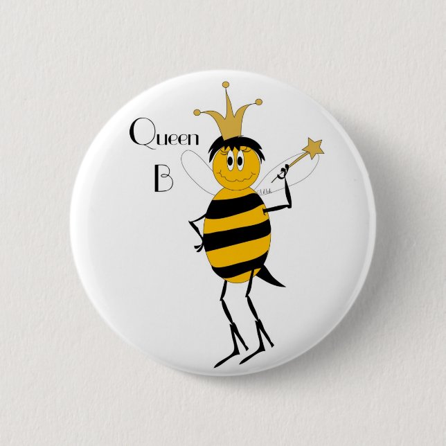 Badge Rond 5 Cm Bouton de la Reine B (Devant)