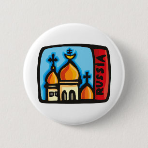 Badge Rond 5 Cm Bouton de la Russie