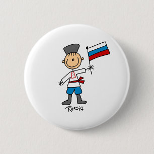 Badge Rond 5 Cm Bouton de la Russie