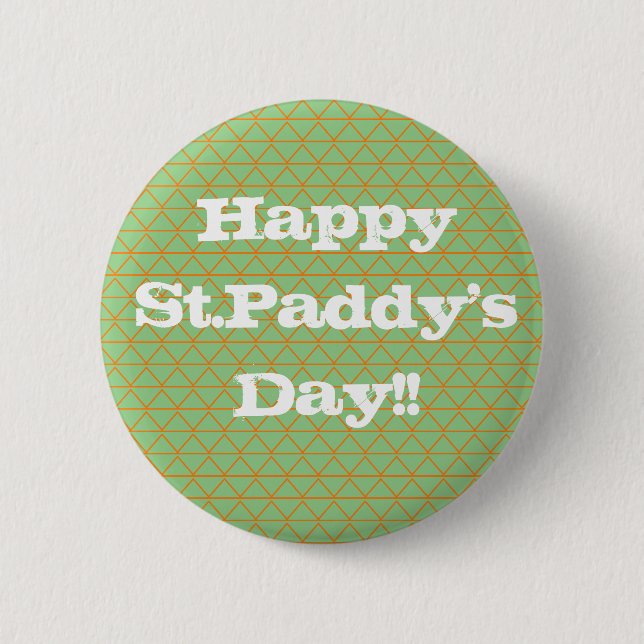 Badge Rond 5 Cm Bouton de la Saint-Patrick (Devant)