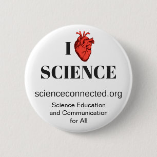 Badge Rond 5 Cm Bouton de la Science I <3