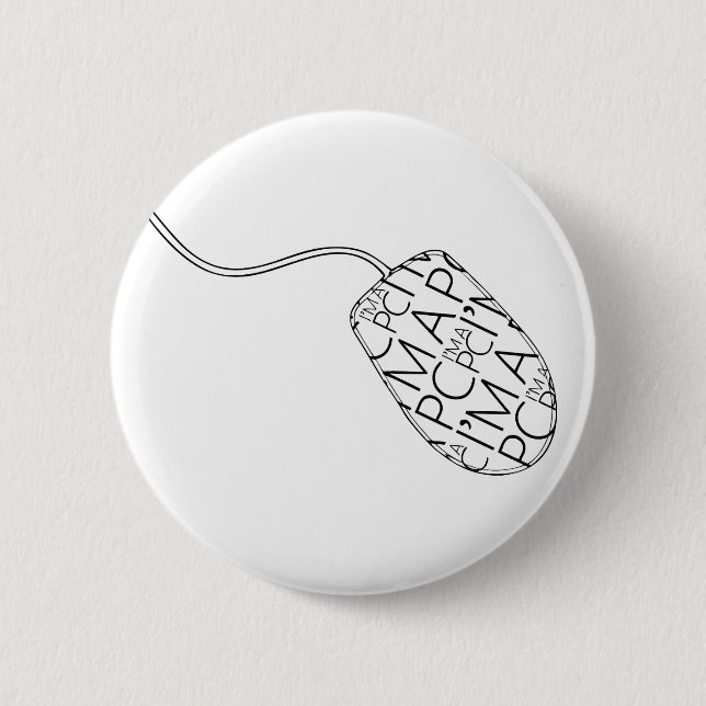 BADGE ROND 5 CM BOUTON DE LA SOURIS (Devant)