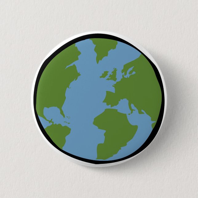 Badge Rond 5 Cm Bouton de la terre (Devant)