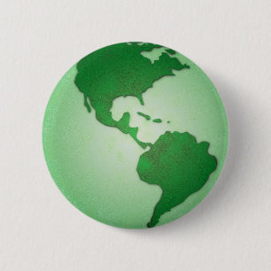 Badge Rond 5 Cm Bouton de la terre verte