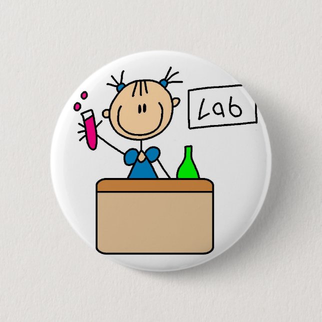 Badge Rond 5 Cm Bouton de laboratoire de la Science (Devant)