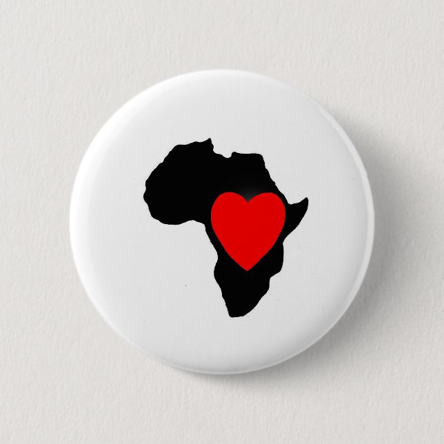 Badge Rond 5 Cm Bouton de l'Afrique d'AMOUR, Afrique, bouton, (Devant)