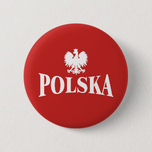 Badge Rond 5 Cm Bouton de l'aigle polonaise