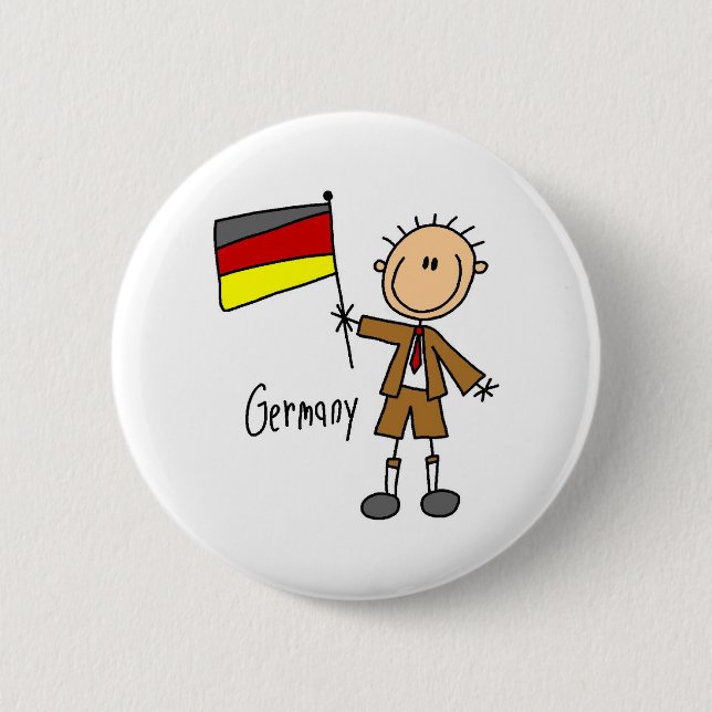 Badge Rond 5 Cm Bouton de l'Allemagne (Devant)