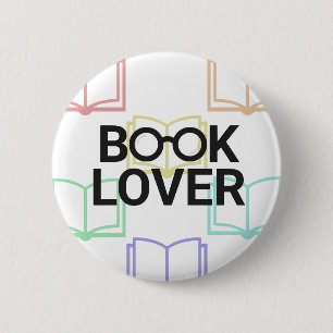 Badge Rond 5 Cm Bouton de l'amant du livre