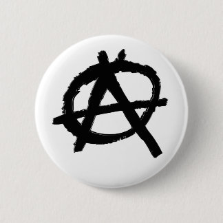 Badge Rond 5 Cm Bouton de l'anarchie (noir)