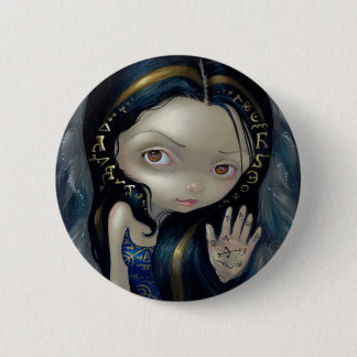 Badge Rond 5 Cm "Bouton de l'ange V alchimique"