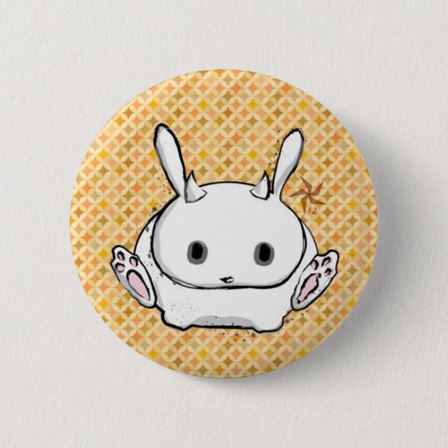 Badge Rond 5 Cm Bouton de lapin (Devant)
