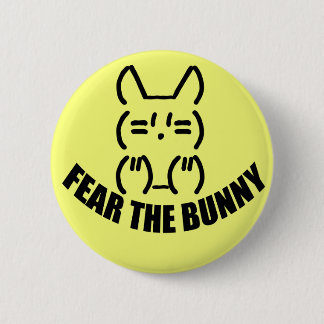 Badge Rond 5 Cm Bouton de lapin - jaune