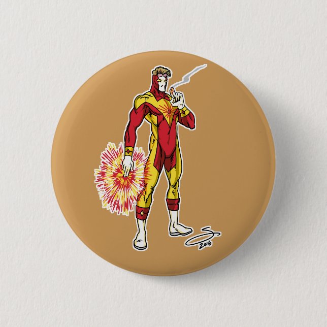 Badge Rond 5 Cm Bouton de Laserblast (Devant)