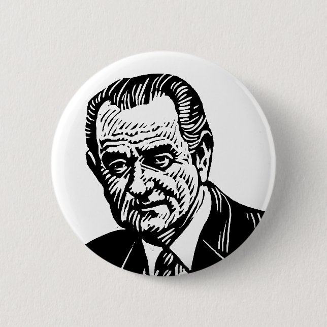 Badge Rond 5 Cm Bouton de LBJ (Devant)